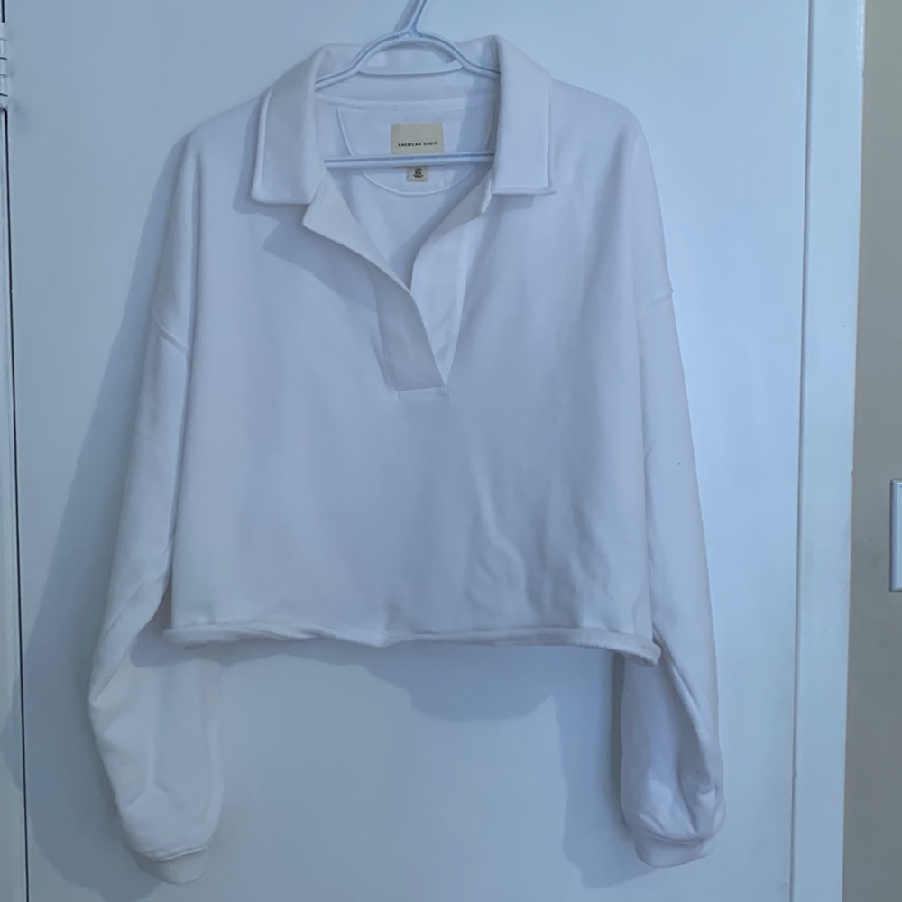 ⭐️HOST PICK⭐️ [L]👚 AMERICAN EAGLE cropped polo sweatshirt